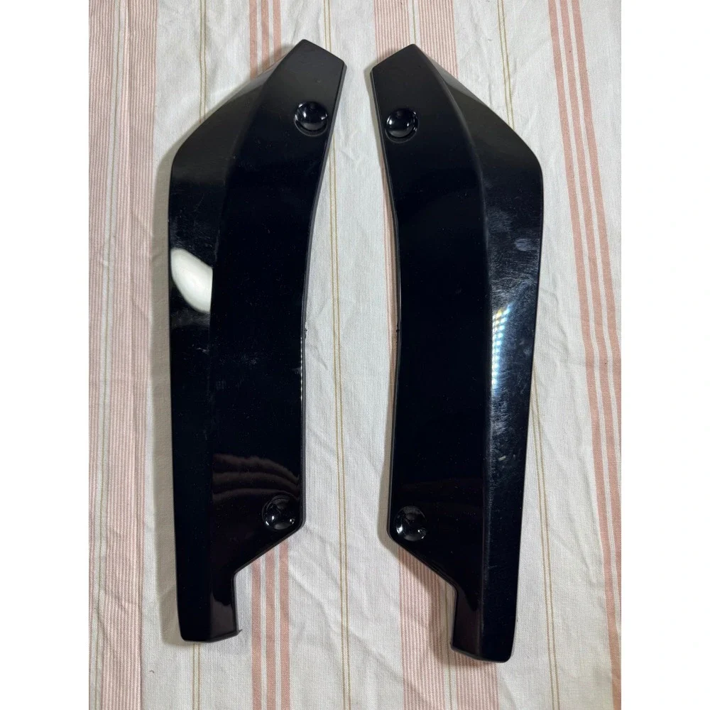 Universal Gloss Black Rear Bumper Lip Wrap Angle Splitters Winglet Aprons 2 Pack